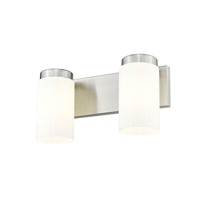 2 Light 14" Bathroom Vanity Light, Brushed Nickel