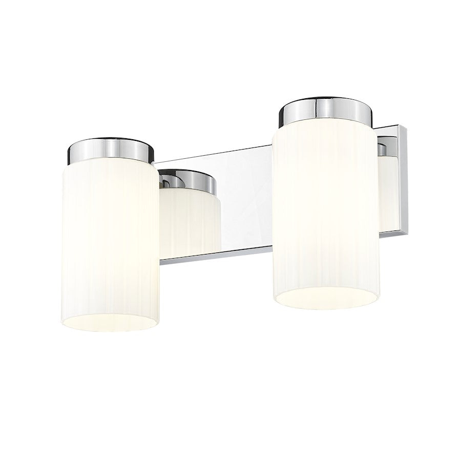 2 Light 14" Bathroom Vanity Light, Chrome
