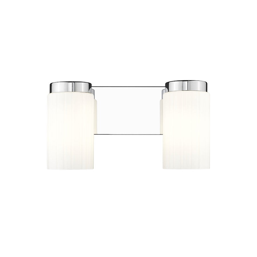 2 Light 14" Bathroom Vanity Light, Chrome