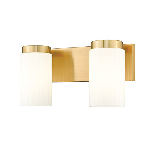 Z-Lite Burk 2 Light 13.75" Vanity, Luxe Gold/Matte Opal - 746-2V-LG