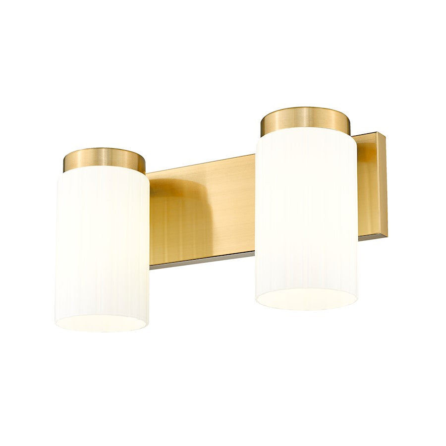 2 Light 14" Bathroom Vanity Light, Luxe Gold