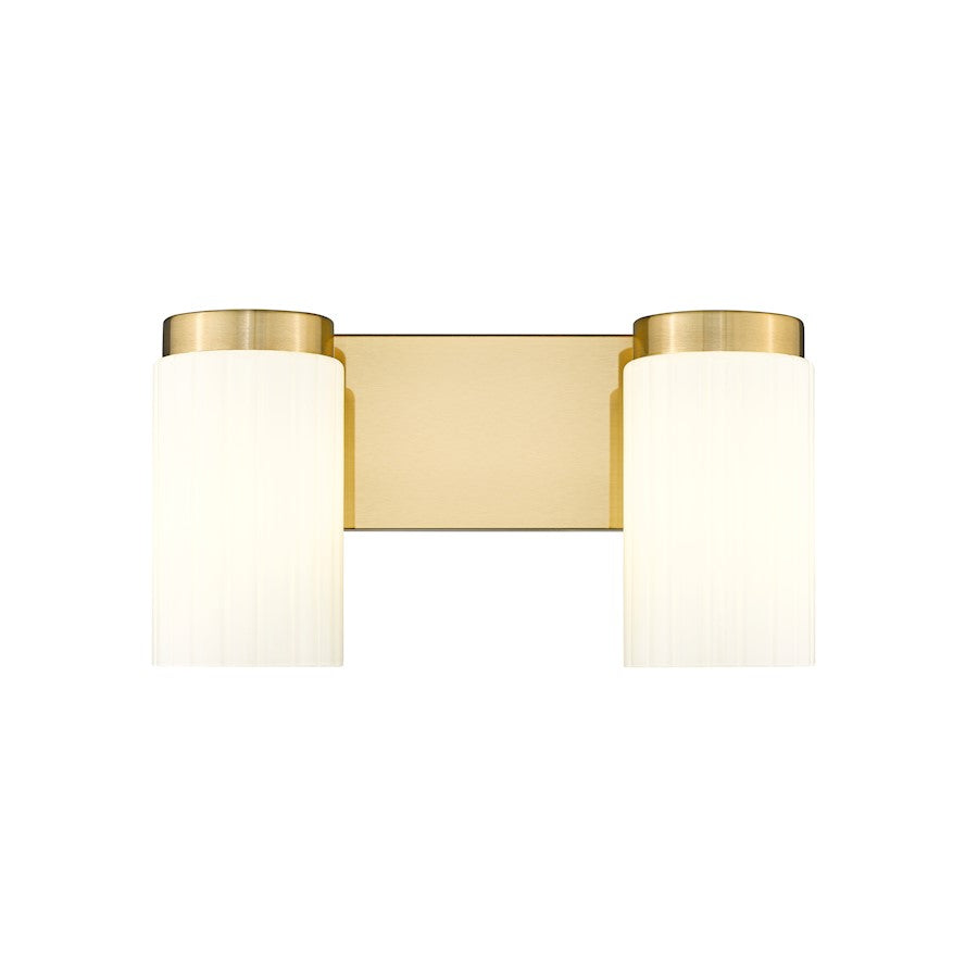 2 Light 14" Bathroom Vanity Light, Luxe Gold