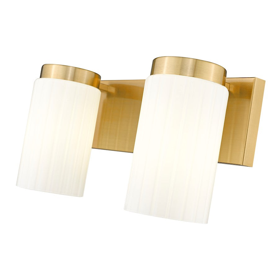 2 Light 14" Bathroom Vanity Light, Luxe Gold