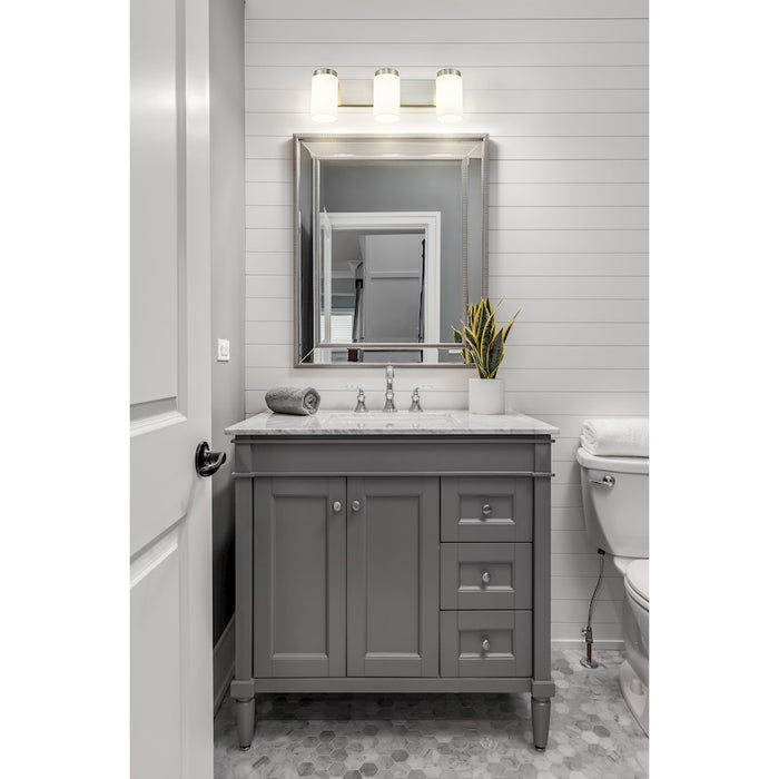 Z-Lite Burk 3 Light 22.5" Vanity, Brushed Nickel/Matte Opal