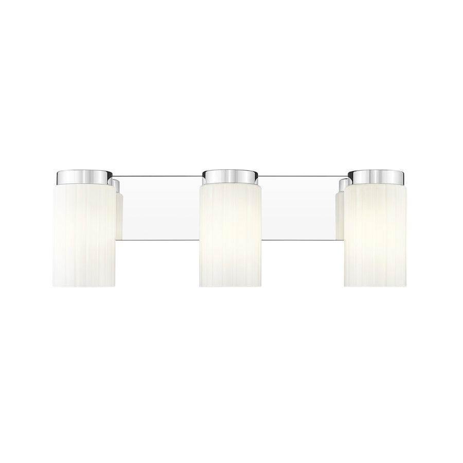 3 Light 22.5" Bathroom Vanity Light, Chrome