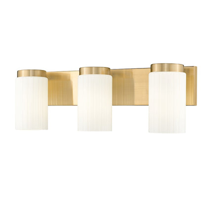 Z-Lite Burk 3 Light 22.5" Vanity, Luxe Gold/Matte Opal - 746-3V-LG