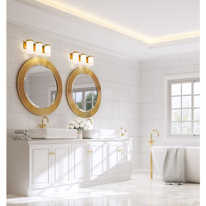 3 Light 22.5" Bathroom Vanity Light, Luxe Gold