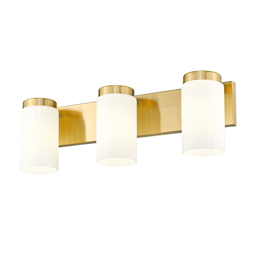 3 Light 22.5" Bathroom Vanity Light, Luxe Gold