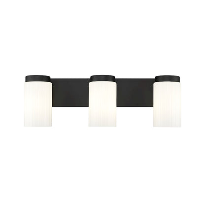 3 Light 22.5" Bathroom Vanity Light, Matte Black