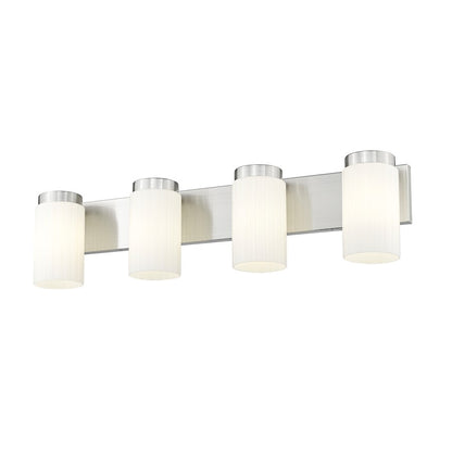 4 Light 30" Bathroom Vanity Light, Brushed Nickel