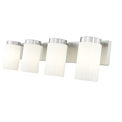 4 Light 30" Bathroom Vanity Light, Brushed Nickel