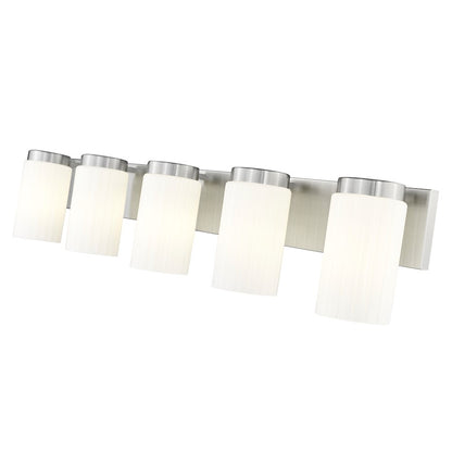 5 Light 38" Bathroom Vanity Light, Brushed Nickel