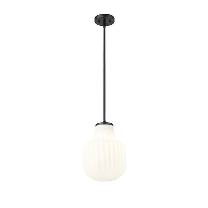 1 Light 10" Pendant, Matte Black