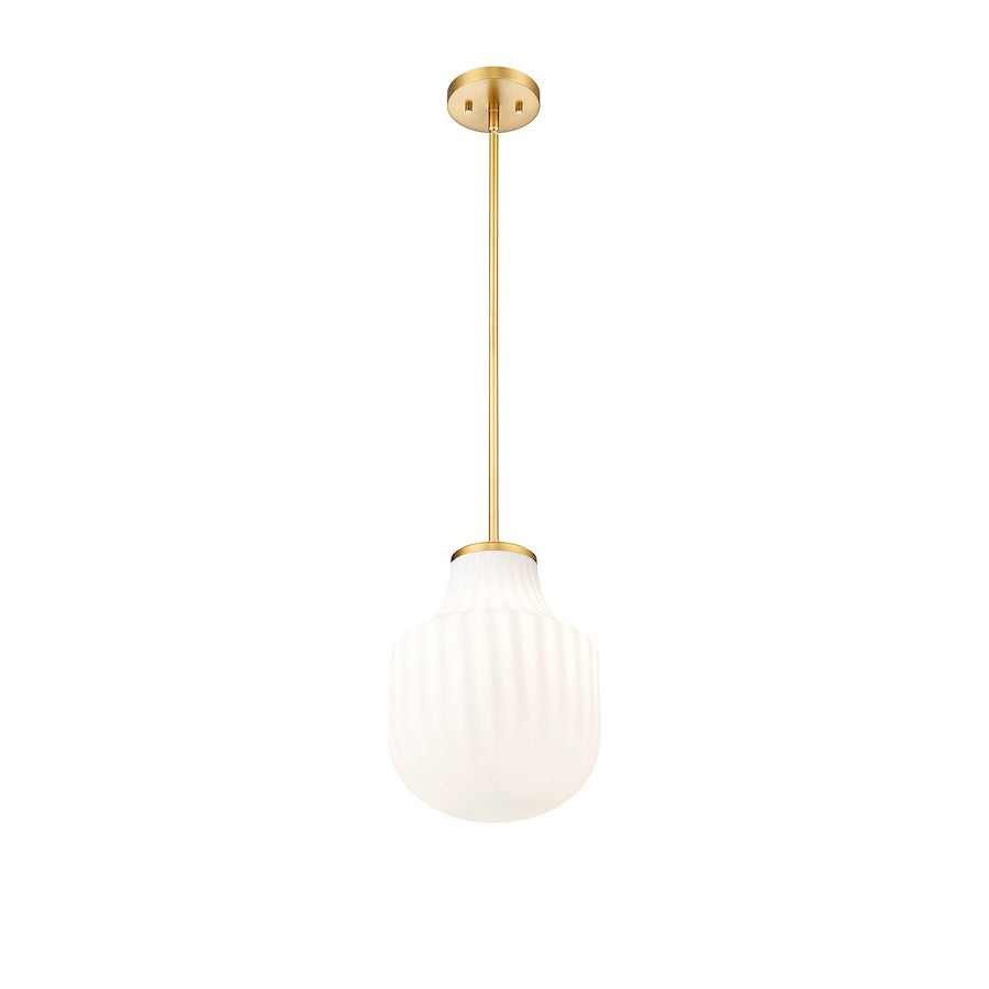 1 Light 10" Pendant, Modern Gold