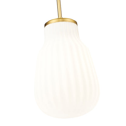 1 Light 8" Pendant, Modern Gold