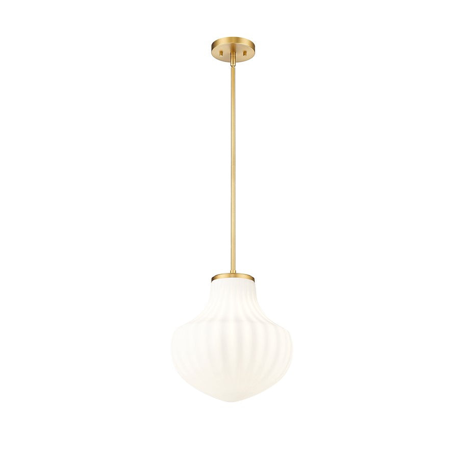 1 Light 13" Pendant, Modern Gold