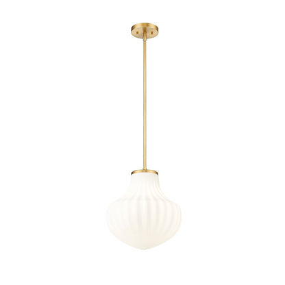 1 Light 13" Pendant, Modern Gold