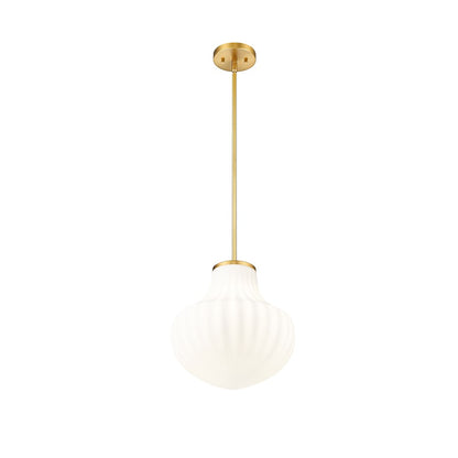 1 Light 13" Pendant, Modern Gold