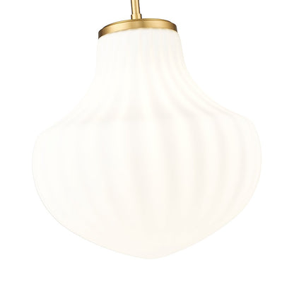 1 Light 13" Pendant, Modern Gold