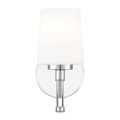 Z-Lite Henri 1 Light Vanity, Chrome /White Opal