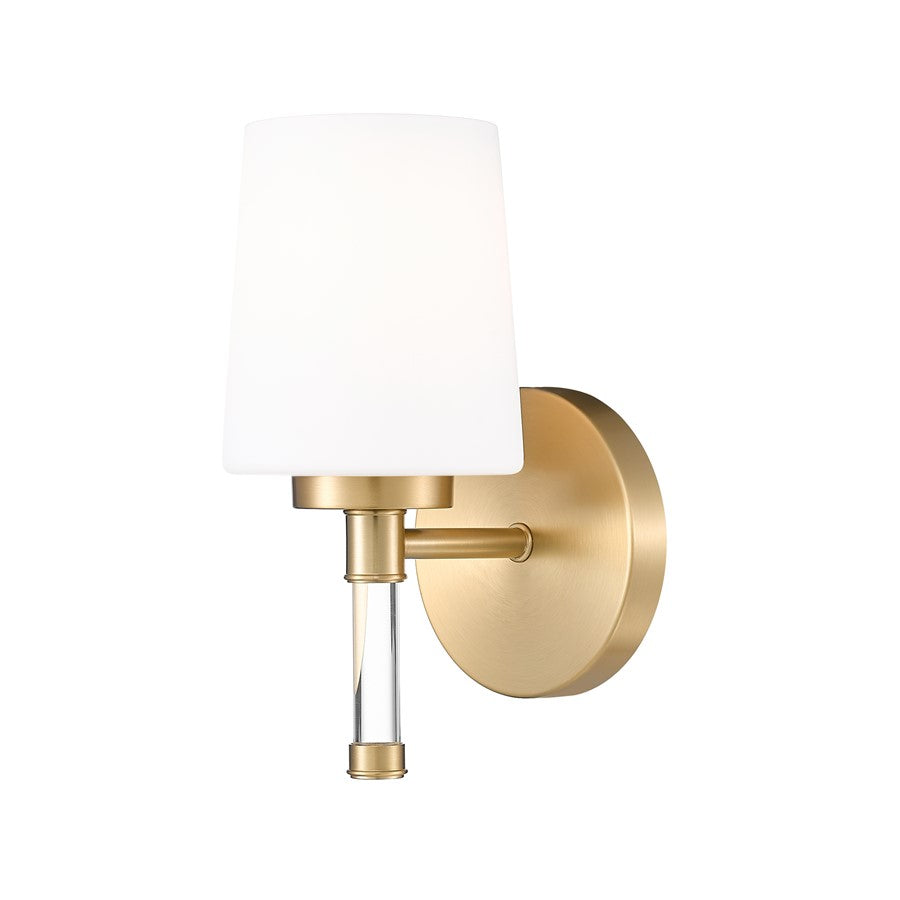 Z-Lite Henri 1 Light Vanity, Modern Gold/White Opal - 7700-1V-MGLD