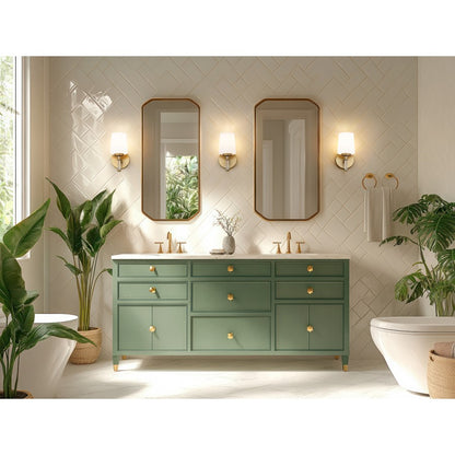 Z-Lite Henri 1 Light Vanity, Modern Gold/White Opal