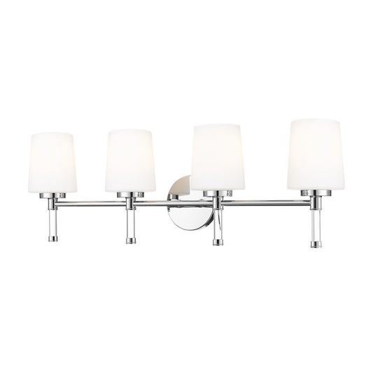 Z-Lite Henri 4 Light Vanity, Chrome /White Opal - 7700-4V-CH