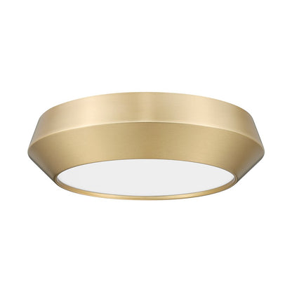 Z-Lite Quasars 1 Light 12" Flush Mount, Modern Gold/White