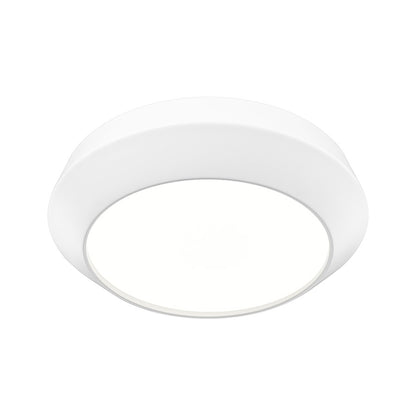 Z-Lite Quasars 1 Light 12" Flush Mount, Matte White/White
