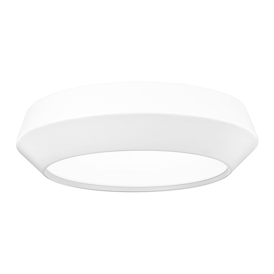 Z-Lite Quasars 1 Light 12" Flush Mount, Matte White/White