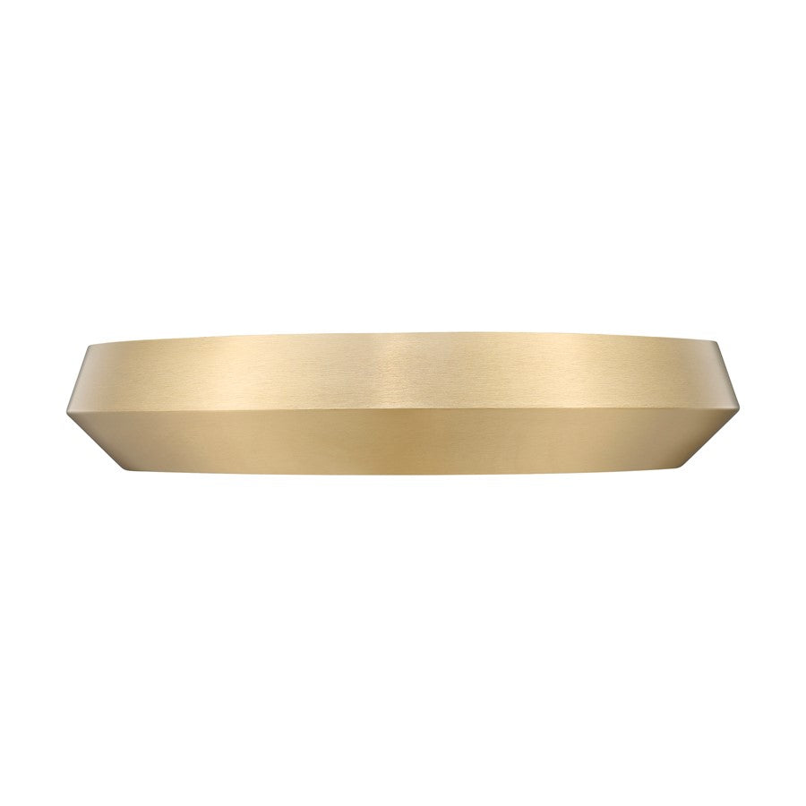 Z-Lite Quasars 1 Light 16" Flush Mount, Modern Gold/White
