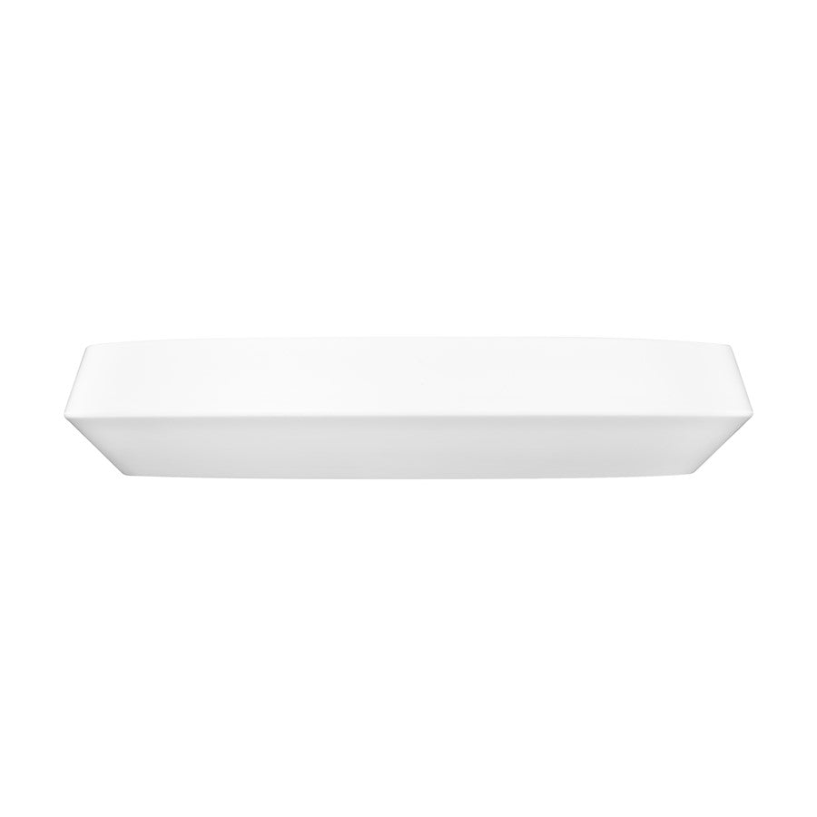 Z-Lite Quasars 1 Light 16" Flush Mount, Matte White/White