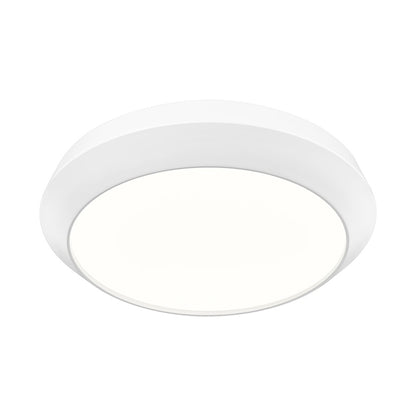 Z-Lite Quasars 1 Light 16" Flush Mount, Matte White/White
