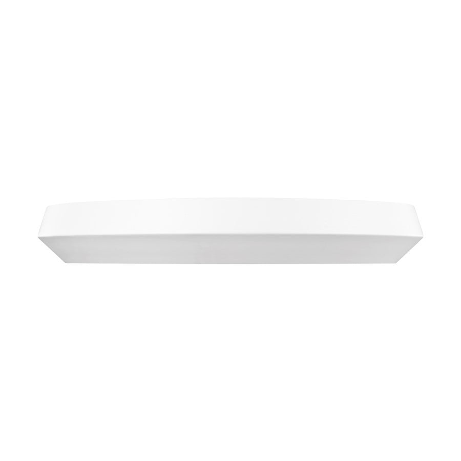 Z-Lite Quasars 1 Light 20" Flush Mount, Matte White/White