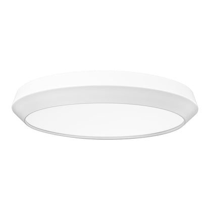 Z-Lite Quasars 1 Light 20" Flush Mount, Matte White/White