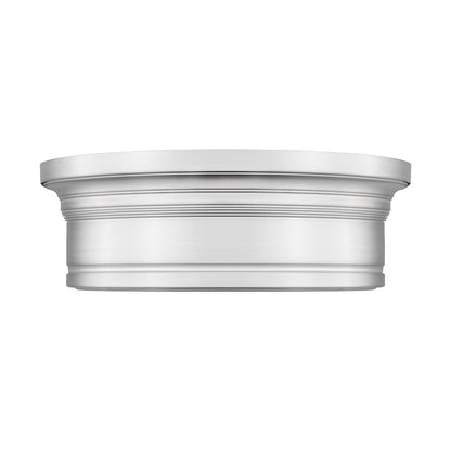 Z-Lite Bentley 1 Light 12" Flush Mount, Brushed Nickel/White