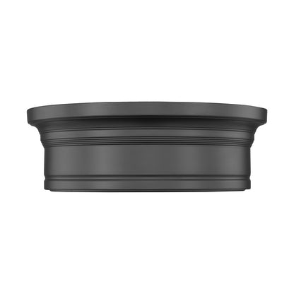 Z-Lite Bentley 1 Light 12" Flush Mount, Matte Black/White