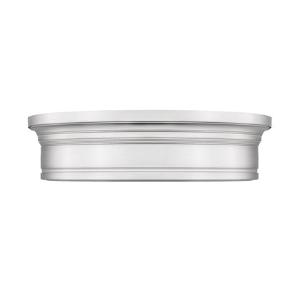 Z-Lite Bentley 1 Light 16" Flush Mount, Brushed Nickel/White