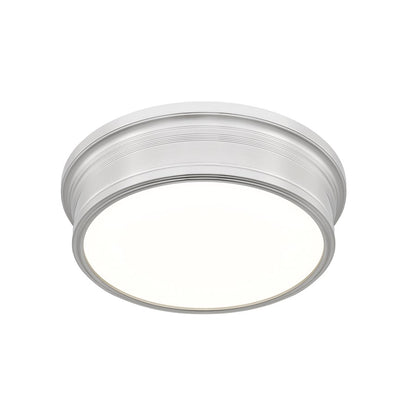 Z-Lite Bentley 1 Light 16" Flush Mount, Brushed Nickel/White