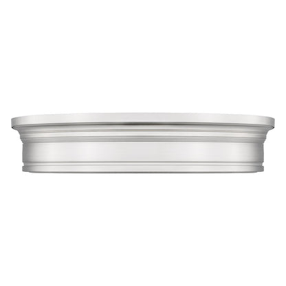 Z-Lite Bentley 1 Light 20" Flush Mount, Brushed Nickel/White