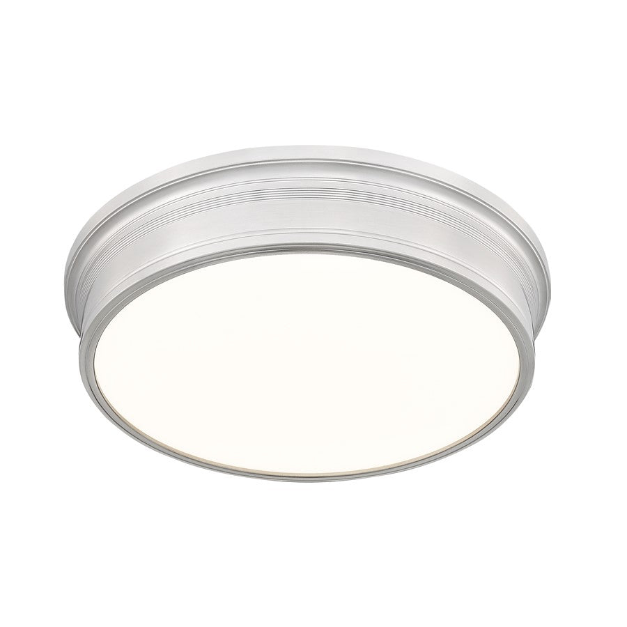 Z-Lite Bentley 1 Light 20" Flush Mount, Brushed Nickel/White