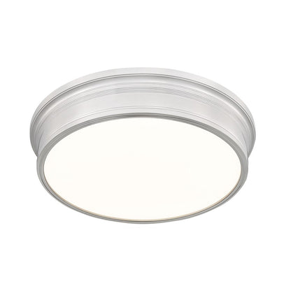Z-Lite Bentley 1 Light 20" Flush Mount, Brushed Nickel/White