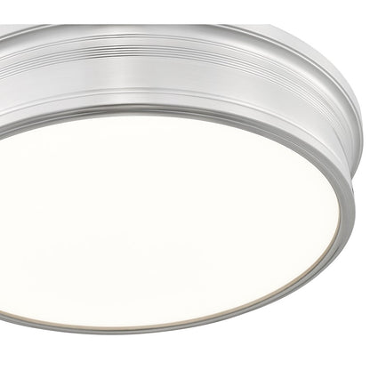 Z-Lite Bentley 1 Light 20" Flush Mount, Brushed Nickel/White