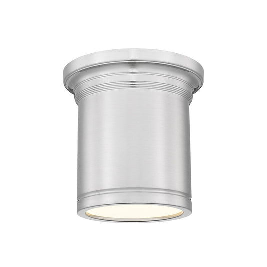 Z-Lite Bentley 1 Light 8" Flush Mount, Brushed Nickel/White - 7702F8-BN-LED