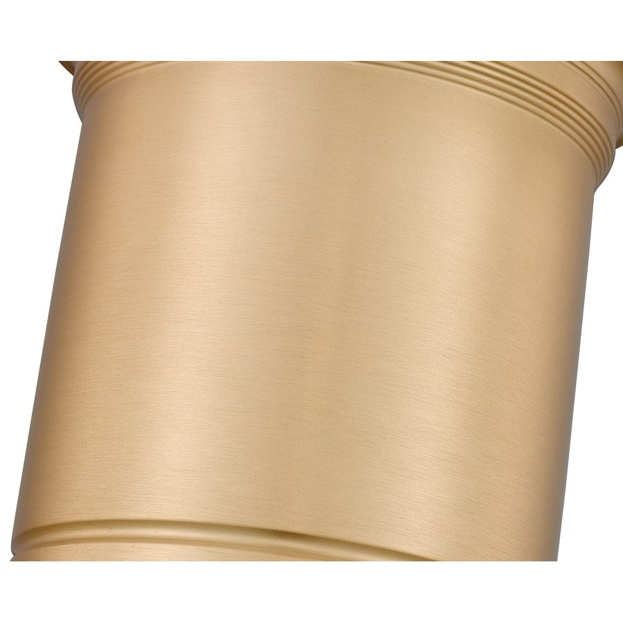 Z-Lite Bentley 1 Light 8" Flush Mount, Modern Gold/White