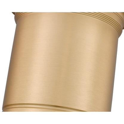 Z-Lite Bentley 1 Light 8" Flush Mount, Modern Gold/White