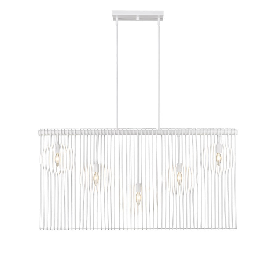Z-Lite Contour Island/Billiard, White, Gloss White