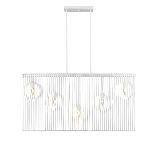 Z-Lite Contour Island/Billiard, White, Gloss White