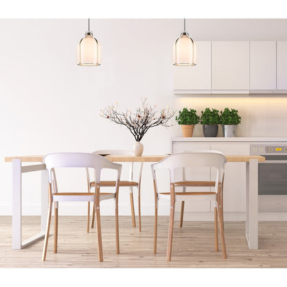 Z-Lite Pearson 12.25in 1-Light Chandelier | Rubbed Brass Steel and White Opal Glass | Dining Room & Entryway | Model 818-12RB