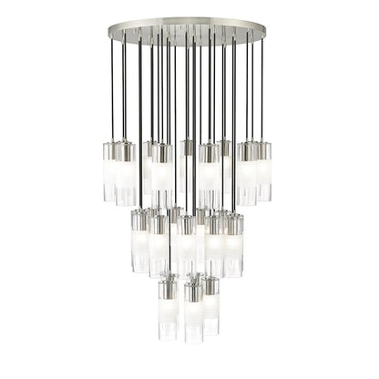 27 Light Chandelier, Brushed Nickel